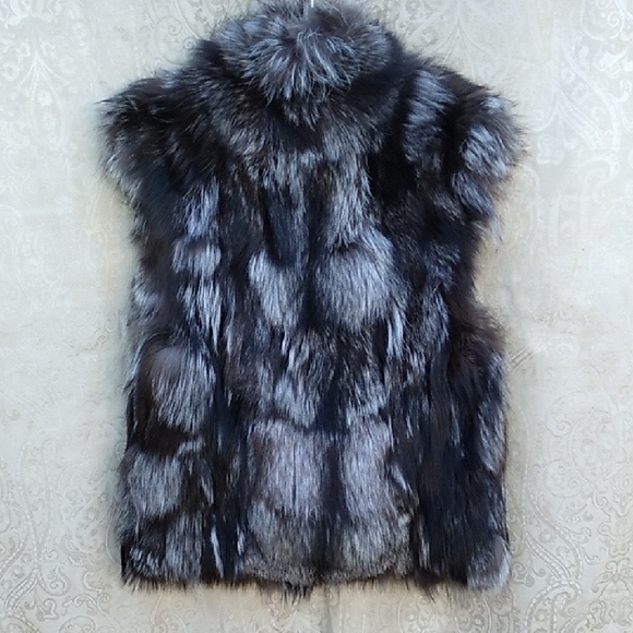 Vince Silver Fox Fur Jacket Medium - Picture 4 of 6